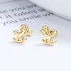 925 Sterling prata cavalo de Tróia rosca botão brincos mulheres 2022 novo estilo personalidade design orelha osso unhas nicho orelha acessórios