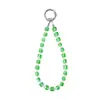Cadena de Teléfono de Muñeca Corta en Stock, Pulsera Colgante de Cubo de Azúcar de Cristal de Moda y Sencilla, Hecha a Mano de Alta Calidad con Abalorios para Mujer