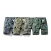 Pantalones Cortos de Verano para Hombre Camuflaje Multi-Bolsillo Overol para Hombre Transfronterizo para Hombre Micro-Elástico Cintura Elástica Rectos de Algodón Pantalones de Cinco Cuartos
