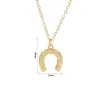 Collar de Cobre Arvaleff Serie Caballo Herradura Incrustada Circonita Cadena para Clavícula Oro de 18 Quilates Circonita con Diamantes Venta al por mayor transfronteriza