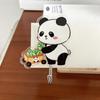 Gancho de porta de flor com direitos autorais, gancho de panda, desenho animado, banheiro, bonito, acrílico, gancho sem costura, sem perfuração