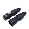 Pin de Cobre Chapado en Oro Cintura Pequeña Conector XLR de 3 Pines Enchufe para Mezclador Conector XLR Balanceado Macho y Hembra Conector XLR de 3 Pines
