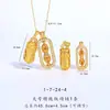 Collar Weixue Mismo Estilo Chapado en Cobre Dorado con Colgante de Pixiu, Vajra, Diamante, Calabaza, Mariposa, Buda Dorado, Cadena de Clavícula de Lujo Ligero