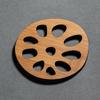 Tapete redondo de bambú con aislamiento térmico antiescaldamiento para taza de té, juego de té japonés Kung Fu zen, accesorios para juego de té, juego de portavasos