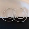 Pendientes Circulares de Cruz Multicapa Transfronterizos Europeos y Americanos de Aguja Plateada, Lujo Ligero, Sensación de Alta Gama, Pendientes Exagerados de Personalidad a la Moda para Mujeres