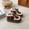 Botas Infantis Bebê Fofas Botas de Dois Algodões 2025 Inverno Novas Botas Birkenstock para Meninas Botas Curtas Quentes com Forro de Lã para Meninos