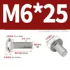 Tornillos de Carruaje de Acero Inoxidable 304, Tornillos de Máquina para Bastidor de Puente con Cabeza Semiredonda y Cuello Cuadrado M4M5M6M8