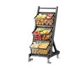 Estante de Almacenamiento de Cocina de Pie Multicapa para Verduras y Frutas Multifuncional para Sala de Estar Estante de Almacenamiento de Snacks con Ruedas Venta Directa N