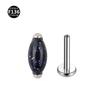 Aleación de titanio F136 piedra natural varilla de 1.0/1.2 mm de grosor ojo de caballo perforación labio oreja clavo lengua clavo comercio exterior popular en stock