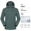 Jaqueta masculina impermeável e à prova de vento para outono e inverno, corta-vento esportivo de softshell respirável, roupa de trabalho, estilo montanha, bege, feito sob medida