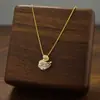 Comercio Exterior de Amazon Venta Caliente Collar de Acero de Titanio Temperamento Femenino Circonita Microincrustada Personalidad Cadena para Clavícula de Alto Sentido Colección Joyería