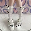 Calcetines Lolita Panda para Mujer, Calcetines Lolita Estilo Lindo, Delgados y Cómodos, Absorbentes de Sudor, Transpirables, Versátiles Calcetines Caídos hasta la Pantorrilla
