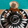 Toalla de Playa de Microfibra Grande Transfronteriza, Esterilla de Playa Redonda Estampada con Borlas, Toalla de Baño de Secado Rápido, Toalla Personalizada
