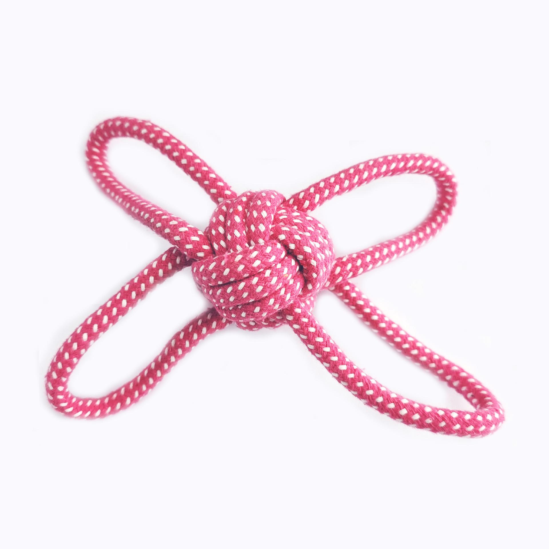 玫红白点四耳球