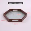 Bandeja de Taza de Té de Vidrio con Relieve de Begonia Retro Japonesa Bandeja para Café Refresco Dulces en Casa Bandeja de Almacenamiento para Aromaterapia Adorno