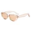 24 Gafas de Sol Vintage Ojo de Gato con Montura Ovalada Estilo Coreano para Mujer, Modernas para el Verano, Vacaciones junto al Mar, Brillo al Sol