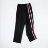 Pantalones Uniforme Escolar Azul Marino con Rayas Rojas y Blancas, Pantalones Deportivos Holgados para Estudiantes de Primaria, Secundaria y Preparatoria, Blanco, Rojo y Negro