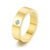 Nuevo anillo de diamante simple de moda de 5 MM de ancho para hombre y mujer Joyería de celebridad de Internet Anillo de acero inoxidable anillo de tendencia Joyería en stock