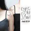Nuevas pegatinas de tatuaje temporales negras individuales transfronterizas, pegatinas personalizadas para la cara, pegatinas para el brazo, pegatinas para la clavícula, pegatina de tatuaje