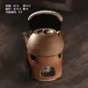 Tetera Grande de Gres Vintage para Preparar Té, Tetera Sencilla para Hogar y Oficina con Taza de Té para Preparar Té