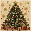 Pintura Diamante DIY Handmade de Natal com Pérolas e Diamantes 5D Transfronteiriça Novo Papai Noel Árvore de Natal Materiais de Decoração