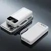 Luz LED Doble para Camping al Aire Libre Transfronteriza 30000 mAh Power Bank Portátil Desmontable con Cable Incorporado Fuente de Alimentación Móvil