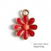 Aa-25 Flor Margarida Mais Vendida Acessórios para Joias DIY Pingente de Liga Esmaltada Brincos Flor de Cinco Pétalas Pingente de Colar