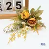 Flores Artificiais de Rosa em Cores de Outono, Rosas Névoa de Outono, Flores Amarradas à Mão, Peças de Aromaterapia Quentes e Vendidas Transfronteiriças, Arranjos de Flores, Decorações para Vitrines de Shopping