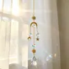 Apanhador de Sol Transfronteiriço Cristais Sino de Vento Estrela e Lua Decoração de Casamento Jardim Pendente Interno Ornamento Arranjo Simples Sinos