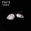Yongjia Gemstone 5A Forma de Gota Transparente Zircón Forma de Pera Diamante Suelto Incrustado Joyería con Cz Circón Cúbico Artificial