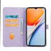 Para Vivo G2 Celular Capa de Couro Vivo Y22/y22S/y35 Trevo de Quatro Folhas Flor Coração Estampa Capa Protetora para Celular