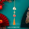 Feliz Ano Novo, que tudo seja seguro e tranquilo. Pingente de sino dos ventos com sino e franjas, decoração para casa nova, enfeite pendente de franja