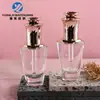 Em estoque frasco de vidro transparente cônico de 50ml com conta-gotas, frasco para óleo essencial, frasco dispensador para produtos de skincare de alta qualidade, frasco vazio portátil para amostras