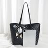 Bolso Tote Acolchado Bordado de Gran Capacidad Moda 2025 Casual Lujo Ligero Lazy Bolso Tote de Hombro Cabello Transfronterizo
