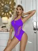 Lencería Sexy Comercio Exterior Europeo y Americano Bikini Cubre Cadera Tres Puntos Corte Sexy Vestido de Red con Tirantes W649
