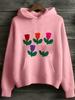 Sudadera con Capucha de Manga Larga y Manga Corta para Mujer Transfronteriza Modelo Nuevo 2025 Comercio Exterior Tela Rayada Estampado Digital de Dibujos Animados D