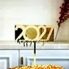 Novo Produto Direitos Autorais Estilo Ins 2027 Véspera de Ano Novo Decoração de Bolo em Acrílico Suprimentos para Festa de Véspera de Ano Novo