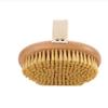 Cepillo de Masaje de Doble Cara Cerdas Bala Cepillo de Baño Corporal Mango de Madera Cepillo de Lufa Nanzhu Hemu Cepillo de Baño
