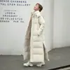 Abrigo Largo de Algodón Hasta la Rodilla para Mujer 2026 Invierno Nuevo Estilo Coreano de Moda Ajustado con Capucha Chaqueta de Algodón Engrosada