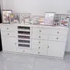 Armário de Exposição para Salão de Unhas, Armário de Unhas, Armário de Chão, Armário de Armazenamento de Esmalte e Cola para Unhas, Armário de Parede, Placa de Cores de Esmalte, Armário Lateral para Unhas