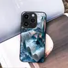 Estilo Chinês Rolo de Tinta Montanha Maçã 16 Capa para Celular Vidro iPhone 17 High-End Novo Estilo Chinês Capa Protetora 12Pm