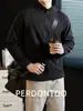 Sudadera de forro polar de doble cara, cálida, engrosada, con media cremallera, para hombre, estilo minimalista para otoño e invierno, top de manga raglán