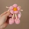 Accesorios para el Cabello de Niños para Otoño e Invierno: Gomas para el pelo de flor con borlas de algodón y lino, Exquisitos adornos para el cabello, Lazos florales con borlas para el pelo