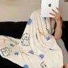 Manta de Terciopelo de Leche para Siesta, Manta Cubre Sofá con Aire Acondicionado de Oficina, Chal, Manta Pequeña para Dormitorio Individual, Engrosada en Invierno