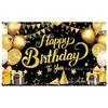 2025 Novo Pano de Fundo Feliz Aniversário Poliéster Face Única Bandeira Banner Decorativo Bandeira Amazon Personalizado