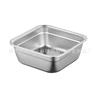 Acero Inoxidable 304 Lavabo Cuadrado para Drenaje Cesta Cuadrada para Drenaje con Tapa Caja para Conservar Fresco Multiusos