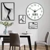 Relojes al por mayor para uso doméstico, Relojes luminosos de pared, Relojes de cuarzo para dormitorio y sala de estar, Relojes redondos, Relojes de pared de lujo ligero