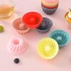 Molde de Silicona para Cupcakes, Dulces, Granos, Muffin, Redondo, Molde para Tarta de Huevo, Molde Giratorio de Calabaza, Herramientas Caseras para Hornear