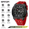 Reloj Deportivo Sanda de Doble Pantalla para Estudiantes de Secundaria, Montañismo al Aire Libre, Hora Mundial, Resistente al Agua, Cuenta Atrás, Versátil, Elegante Reloj Electrónico