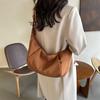 Bolsa de ombro artística casual japonesa Nova bolsa feminina retrô de tecido de nylon Bolsa mensageiro de lona de cor sólida e simples